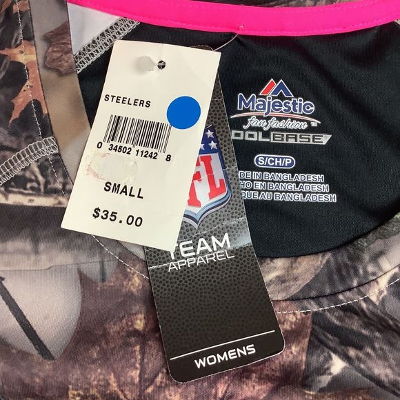 Pittsburgh Steelers Camo Hunting T-Shirt Women's S Pullover Short Sleeve Stretch - Picture 4 of 10